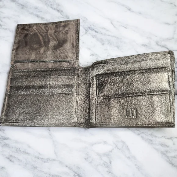 Dunhill NWOT Black Leather Bi-fold Wallet - Picture 4 of 7